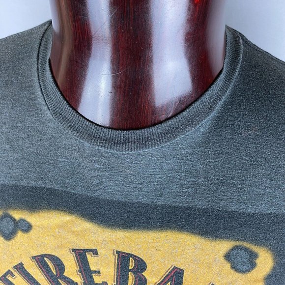 Fireball Cinnamon Whisky Bottle Label Graphic T-Shirt Size M Ripple Junction - Picture 3 of 12